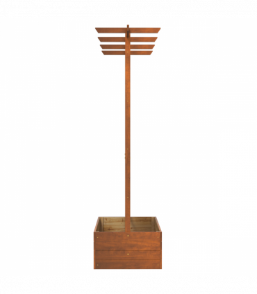 Outsunny Wooden Trellis Planter, Raised Garden Bed for Climbing Plants, Orange