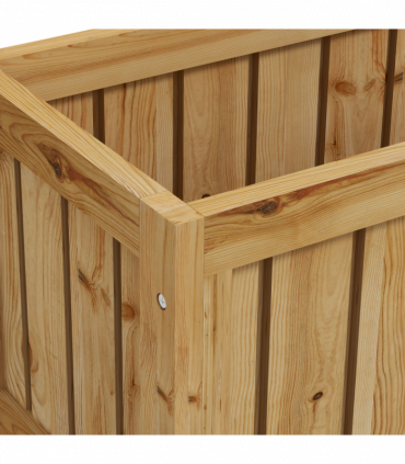 Outsunny Wooden Trellis Planter, Raised Garden Bed with Wheels and Bed Liner