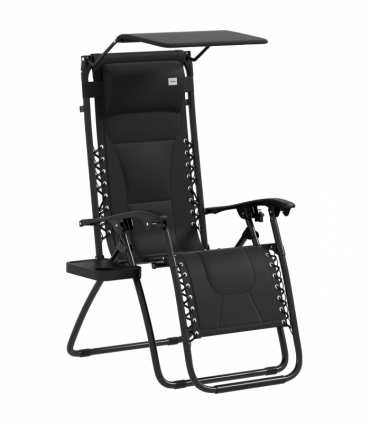 Outsunny Zero Gravity Lounger Chair, Folding Reclining Chair, Black