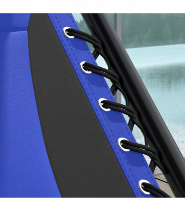 Outsunny Zero Gravity Lounger Chair, Folding Reclining Chair, Blue