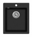 Overmount Kitchen Sink Single Basin Granite Black