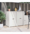 vidaXL Kitchen Door 2 pcs White 50 x 9 x 82 cm Solid Pine wood