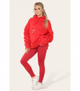 Oversized Ruched Sleeves Hoodie With Satin Ribbon