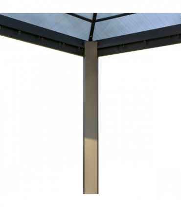 PC Aluminium Hardtop Gazebo with Curtains and Netting 3 x 3m