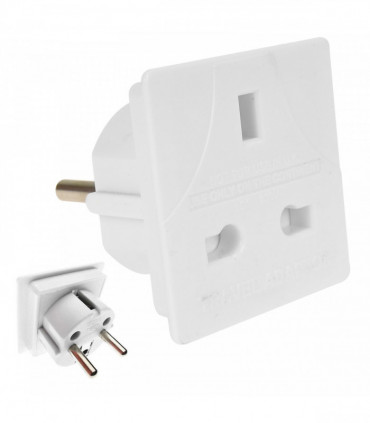 PIFCO Euro Travel Adaptor Adapter UK to Europe 2 pin - FOR EUROPEAN SALES