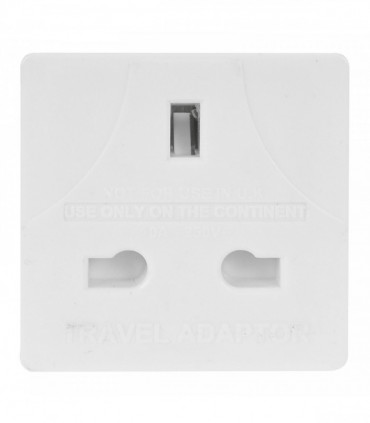 PIFCO Euro Travel Adaptor Adapter UK to Europe 2 pin - FOR EUROPEAN SALES