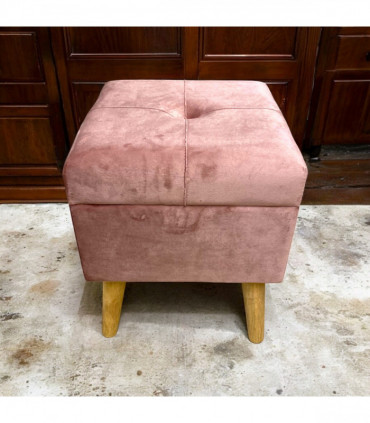 PINK WOODEN TRUNK L33 x W33 x H42 cm
