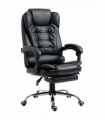 PU Leather Home Office Chair High Back Computer Chair with Swivel Wheels Black