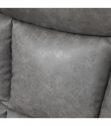 PU Leather Manual Recliner Chair Recliner Armchair Grey 360 Degreee swivel