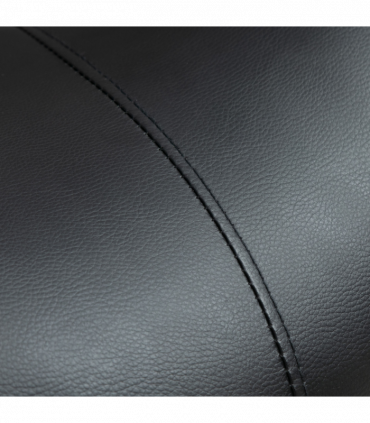 PU Leather Saddle Stool w/ Moulded Padded Seat Adjustable Height 5 Wheels Black