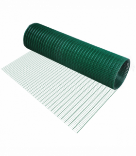 PVC Coated Welded Wire Mesh Chicken Poultry Aviary Fence Run Hutch Pet PawHut