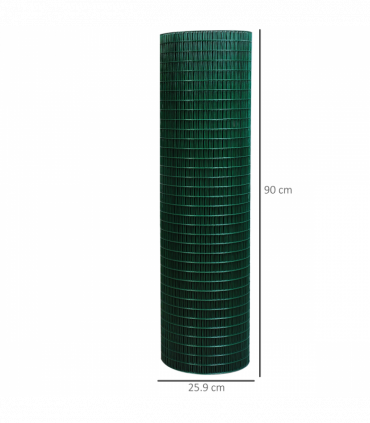 PVC Coated Welded Wire Mesh Chicken Poultry Aviary Fence Run Hutch Pet PawHut