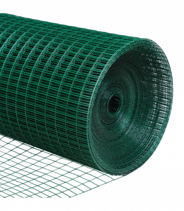 PVC Coated Welded Wire Mesh Chicken Poultry Aviary Fence Run Hutch Pet PawHut