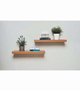 Pack of 2 40cm Floating Shelves - Light Oak