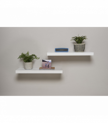 Pack of 2 60cm Floating Shelves - White
