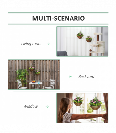 Pack of 2 Artificial Lisianthus Flowers Hanging Planter with Basket