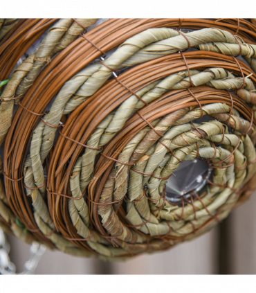 Pack of 2 Artificial Lisianthus Flowers Hanging Planter with Basket