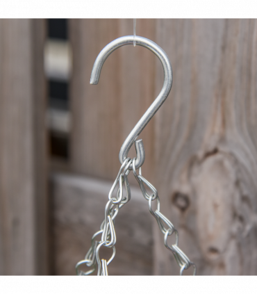 Pack of 2 Artificial Lisianthus Flowers Hanging Planter with Basket