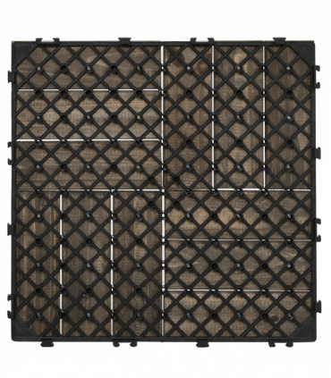 Pack of 27 Interlocking Decking Tiles 30x30cm Outdoor Flooring, 2.5?, Grey