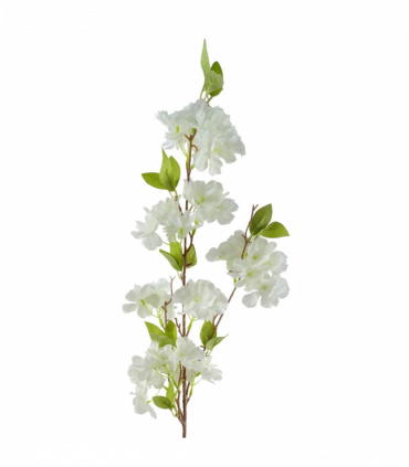 Pack of 6 x 100cm White Artificial Blossom Stem