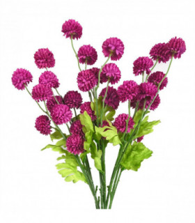 Pack of 6 x 50cm Dahlia Pompom Pink Artificial Stem