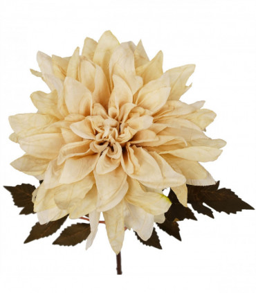 Pack of 6 x 55cm Dahlia Flower Stem - Dusty Cream