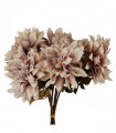 Pack of 6 x 55cm Dahlia Flower Stem - Dusty Pink