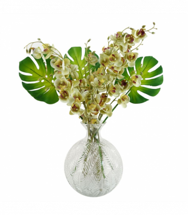 Pack of 6 x 55cm Single Artificial Monstera Leaf