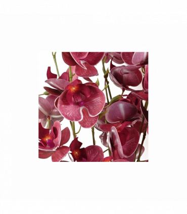 Pack of 6 x 80cm Dark Pink Artificial Mini Orchid Stem