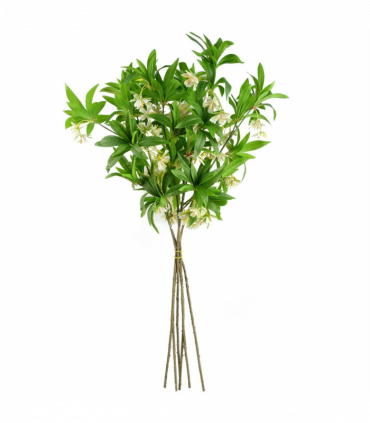 Pack of 6 x 90cm Artificial Hainan Elaeocarpus Stem