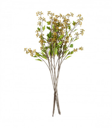 Pack of 6 x 90cm Artificial Yellow Berry Stem