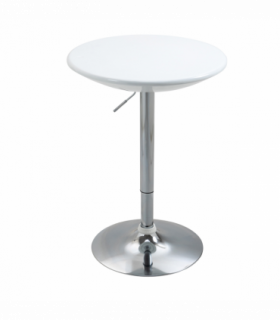 Painted Top Bistro Pub Table Adjustable Swivel Counter Home White