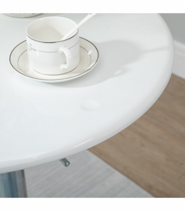 Painted Top Bistro Pub Table Adjustable Swivel Counter Home White