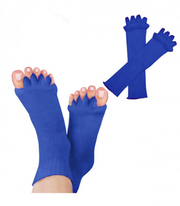 Pair of Foot Alignment Socks Choice of Colour to Relieve Foot Pain, Blue