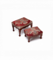 Pair of padded footstools