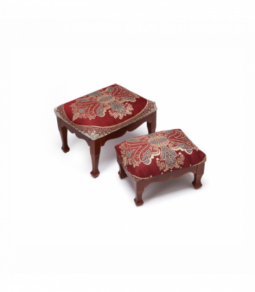 Pair of padded footstools