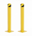 Parking Bollard Post, 42inch Bollards Steel, 4.5 Inch Diameter Bollard Covers, Yellow Powder Coated Safety Parking Barrier Post, for Traffic Sensitive Areas