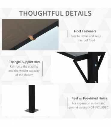 Party BBQ Tent Outdoor Camping Patio Canopy Awing Waterproof Coffee