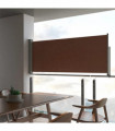 Patio Retractable Side Awning 100x300 cm Brown