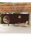 vidaXL Patio Retractable Side Awning 200x600 cm Brown