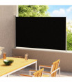 vidaXL Patio Retractable Side Awning 220x300 cm Black