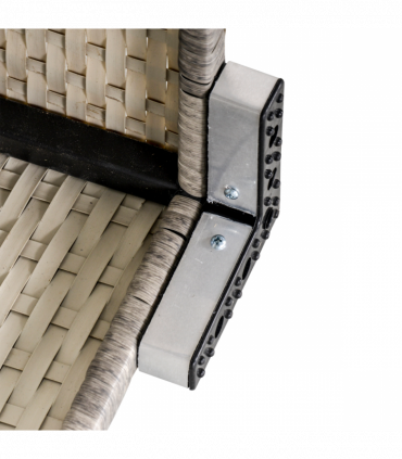 Patio Wicker Coffee Table w/ Glass Top Suitable for Garden Backyard