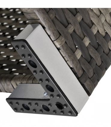 Patio Wicker Coffee Table w/ Glass Top Suitable for Garden Backyard