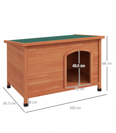 PawHut  Wooden Dog Kennel with Removable Floor, Openable Roof