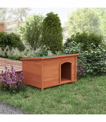 PawHut  Wooden Dog Kennel with Removable Floor, Openable Roof