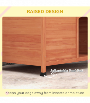 PawHut  Wooden Dog Kennel with Removable Floor, Openable Roof