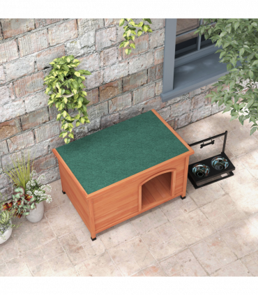 PawHut  Wooden Dog Kennel with Removable Floor, Openable Roof