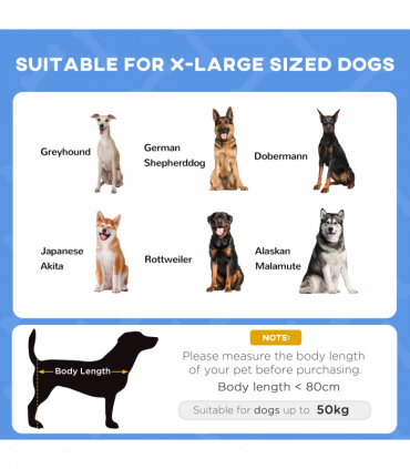 PawHut 122cm Elevated Dog Bed Cooling Raised Pet Cot UV Protection Canopy Blue