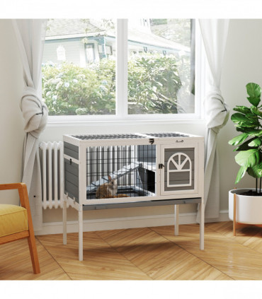 PawHut 14L Small Fish Tank with Filter System, LED Lights, Water Pump, White