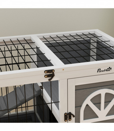 PawHut 14L Small Fish Tank with Filter System, LED Lights, Water Pump, White